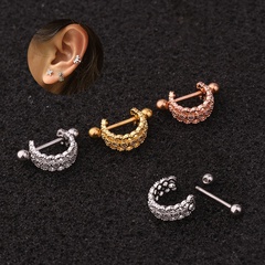 New personality U-shaped ear bone clip stainless steel fine needle screw earrings
