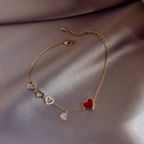 Korean new red peach heart simple  bracelet wholesalepicture12