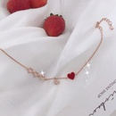 Korean new red peach heart simple  bracelet wholesalepicture14