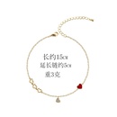 Korean new red peach heart simple  bracelet wholesalepicture16