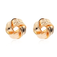 Fashion personality alloy spiral hollow irregular geometric earrings