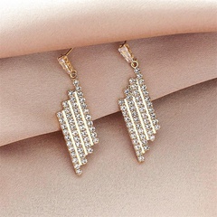 Fashion new 925 silver needle full diamond new trendy simple alloy earrings for women