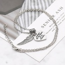 CrossBorder New Arrival Bracelet Necklace Keychain European and American Personalized Creative Heart Wings Necklace Keychain Bracelet Jewelrypicture14