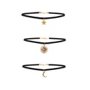 Modische neue Sun Moon Star mehrschichtige Choker Collar Minimalist Halskette Set fr Frauenpicture12