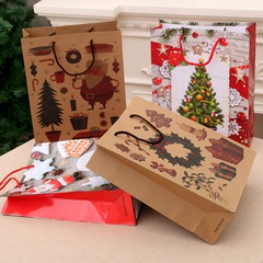 Cadeau de noël Sac Cadeau De Noël Sac À Main Kraft Sac De Papier Sac D'emballage De Noël Vêtements De Noël Sac