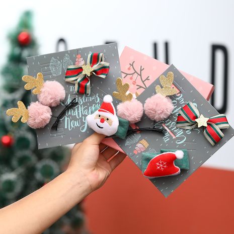 Nouvelles Décorations De Noël Barrettes Haut de Gamme Cadeau Bracelet Slap Bracelet Quatre-Pièce Enfants de Cadeau Cadeau's discount tags
