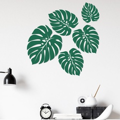 Hand-Painted Tropical Back of Turtle Leaf Wall Stickers Foreign Trade Custom Home Living Room Bedroom Study Self-Adhesive Stickers FX-D64