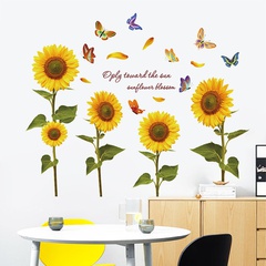 neue handbemalte Schmetterling Sonnenblume Kindergarten Wanddekoration Anordnung entfernbare Wandaufkleber