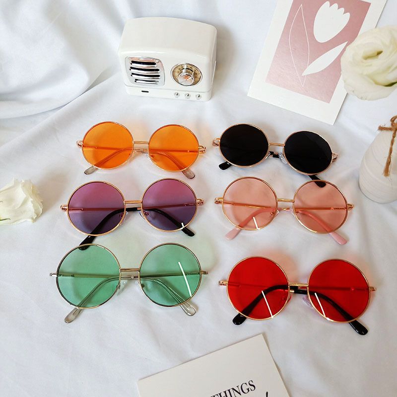 Lentes de color retro Gafas de sol para nios Gafas antiUV
