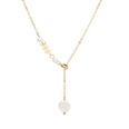 Fresh Long and Simple Wheat Pearl Tassel Jewelry Set Female Earrings Necklace Bracelet Combinationpicture13