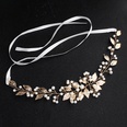 Mian Yino kreative europische und amerikanische Braut kopfschmuck hand gewebtes einfaches Perlen haarband goldenes Blatt haarbandpicture10