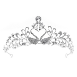 Tocado de la boda de la novia corona de cisne de diamantes de imitacin corona barroca joyera de fiesta al por mayorpicture9