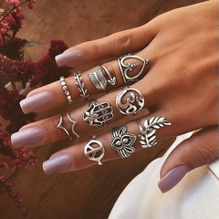 Hot selling personality exaggerated  retro ethnic love arrow rings