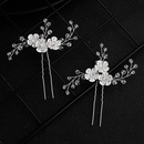 Nueva horquilla nupcial de flores de cristal tejidas a mano antiguas hermosas coreanaspicture10