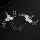 Nueva horquilla nupcial de flores de cristal tejidas a mano antiguas hermosas coreanaspicture12