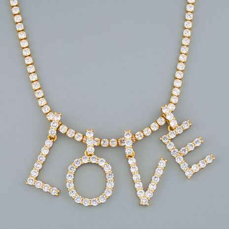 new 26 English alphabet necklaces creative jewelry diamond alphabet necklace wholesale's discount tags
