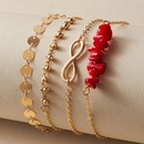 Fashion retro elements 8 word pearl gravel 4piece multilayer braceletpicture8