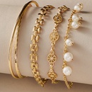 Fashion retro elements 8 word pearl gravel 4piece multilayer braceletpicture9