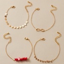 Fashion retro elements 8 word pearl gravel 4piece multilayer braceletpicture12