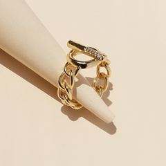 Hot selling fashion micro-inlaid zircon metal texture rings wholesale