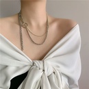 Kleine Mode neues Paar Gold und Silber gemischte Farbe Legierung Halskette Schlsselbein Kettepicture8