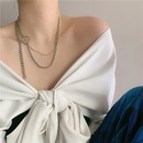 Kleine Mode neues Paar Gold und Silber gemischte Farbe Legierung Halskette Schlsselbein Kettepicture9