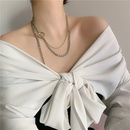 Kleine Mode neues Paar Gold und Silber gemischte Farbe Legierung Halskette Schlsselbein Kettepicture11