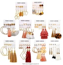 New Hot Sale Bohemian Moon Triangle Tassel Earring Set 6 Pairs wholesalepicture20