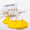 New Hot Sale Bohemian Moon Triangle Tassel Earring Set 6 Pairs wholesalepicture24