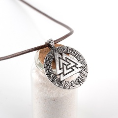 Fashion retro Viking Scandinavian Clavicle Chain Geometric Triangle alloy Necklace