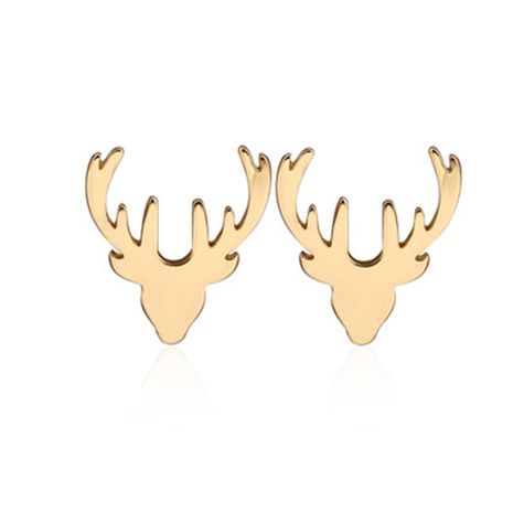 Fashion animal reindeer  plating gold  silver rose ladies alloy earrings wholesale's discount tags