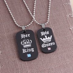 fashion new hot-selling crown army brand couple necklace accessories