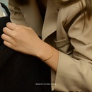 niche new fashion simple heartshaped titanium steel plated 18K bracelet for womenpicture19
