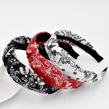 New cashew flower fabric baroque headband  wholesale's discount tags