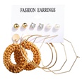 New Hot Sale Bohemian Moon Triangle Tassel Earring Set 6 Pairs wholesalepicture66