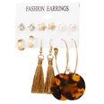 New Hot Sale Bohemian Moon Triangle Tassel Earring Set 6 Pairs wholesalepicture71
