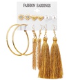 New Hot Sale Bohemian Moon Triangle Tassel Earring Set 6 Pairs wholesalepicture74