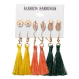 New Hot Sale Bohemian Moon Triangle Tassel Earring Set 6 Pairs wholesalepicture75