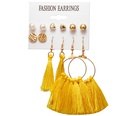 New Hot Sale Bohemian Moon Triangle Tassel Earring Set 6 Pairs wholesalepicture77