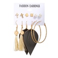 New Hot Sale Bohemian Moon Triangle Tassel Earring Set 6 Pairs wholesalepicture83