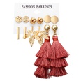 New Hot Sale Bohemian Moon Triangle Tassel Earring Set 6 Pairs wholesalepicture84