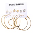 New Hot Sale Bohemian Moon Triangle Tassel Earring Set 6 Pairs wholesalepicture92