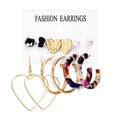 New Hot Sale Bohemian Moon Triangle Tassel Earring Set 6 Pairs wholesalepicture97