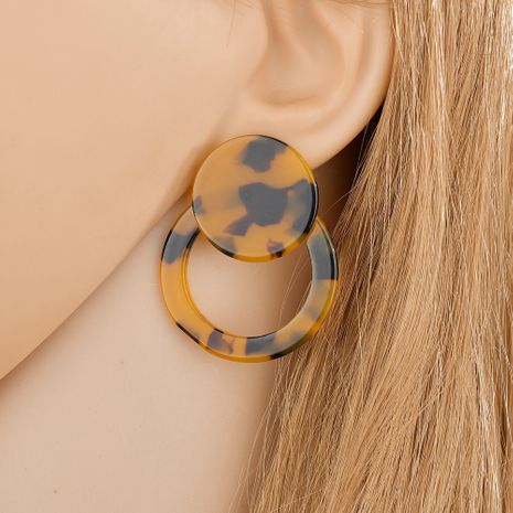 Bohemian acrylic resin drop earrings's discount tags