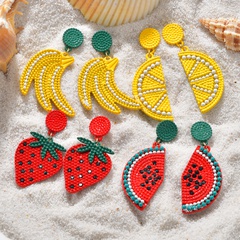 New fashion  handmade beads lemon drop earrings