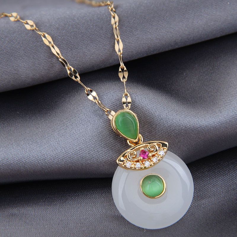 Korean on sale jade necklace