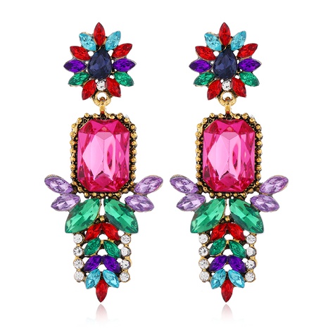 fashion metal bright gemstone concise  exaggerated  earrings's discount tags