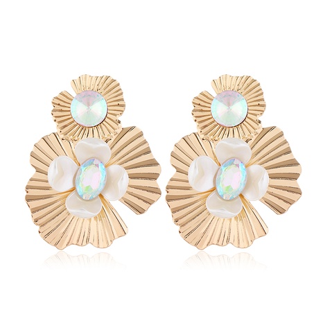 fashion metal flower exaggerated earrings's discount tags