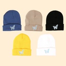 Hot selling fashion Pure color knitted embroidery butterfly warm woolen hat wholesalepicture26