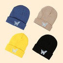 Hot selling fashion Pure color knitted embroidery butterfly warm woolen hat wholesalepicture25